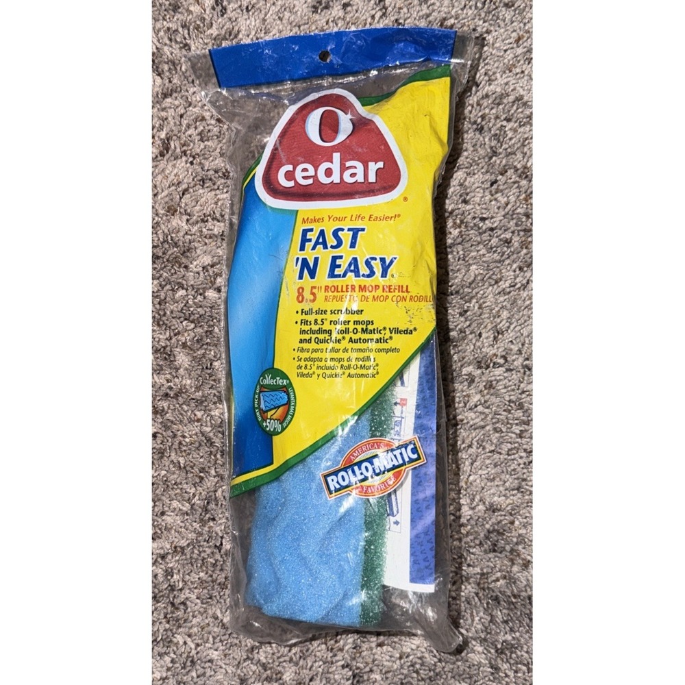 O Cedar Fast 'N Easy 8.5" Roller Mop REFILL Roll-O-Matic 2004
